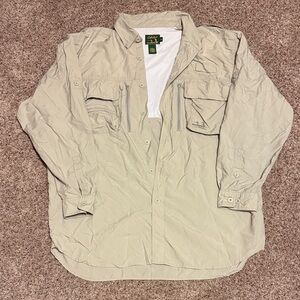 Cabela's Khaki Button-Up Shirt